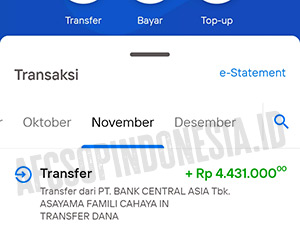 Bukti Pembayaran Penghasilan Bonus