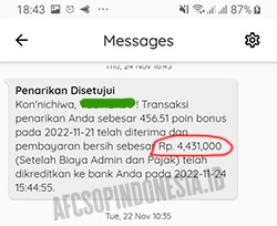 Penarikan Penghasilan Bisnis AFC